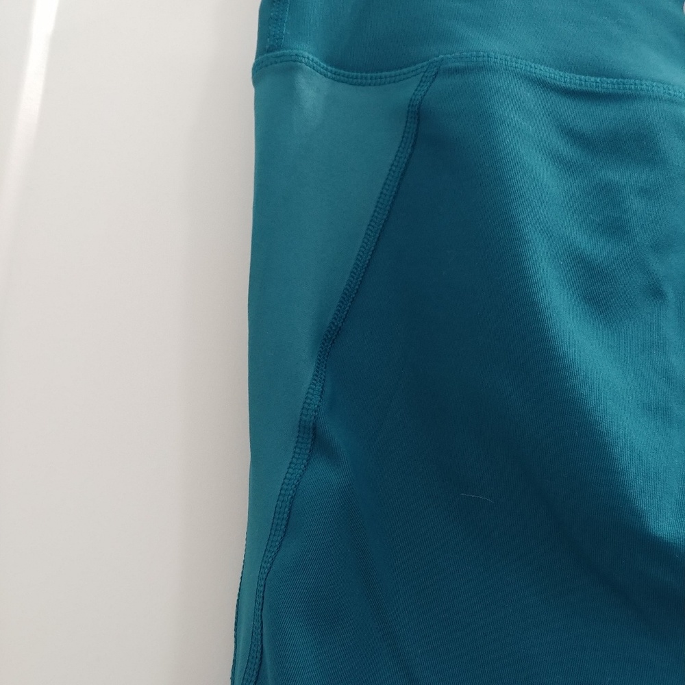 Teal Mesh Workout Leggings - Picture 6 of 6